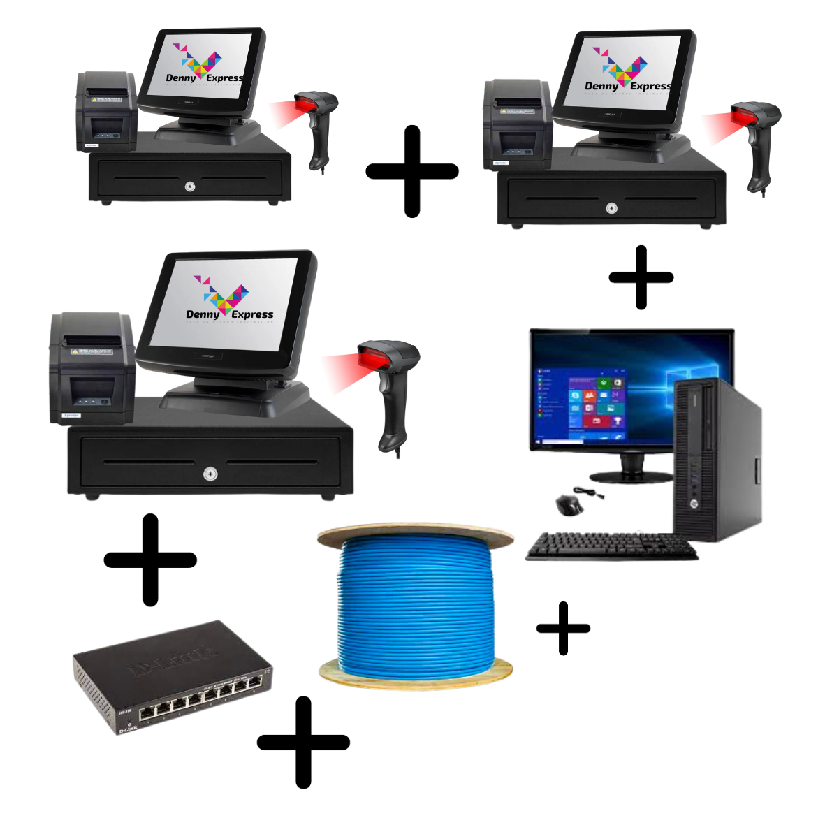 POINT OF SALE 4 IN ONE INSTALLATION COMBO WITH POWER BACK UP (refurbished units)